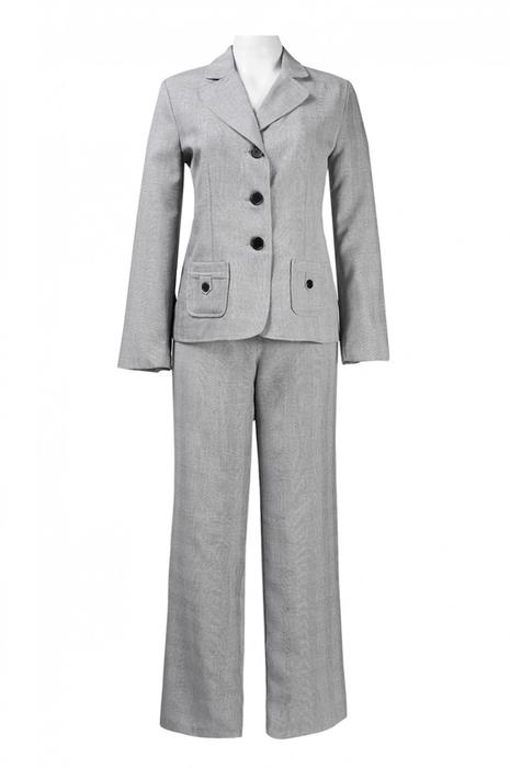 Danillo Long Sleeve Notched Collar Front Pocket Detail Twill Pants Set