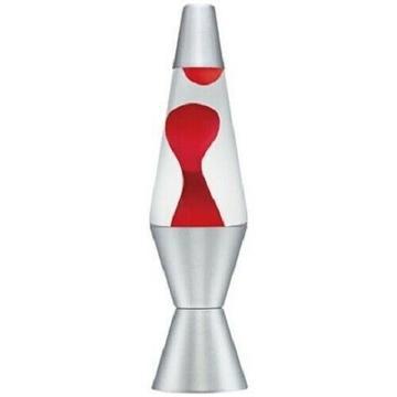 Red Motion Lamp 14.5" Classic Retro Rocket Silver Base Motion Party Night Light