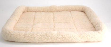 Pet Bed with Sheep Fur - White Plush