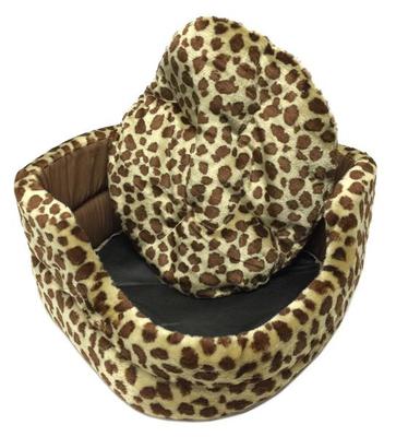 PET BED Spotted Giraffe print Plush Dog Cat Sleeper NEW!