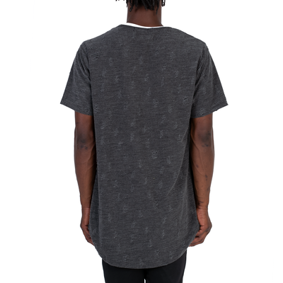 NOTCHED SCOOP HEM TEE