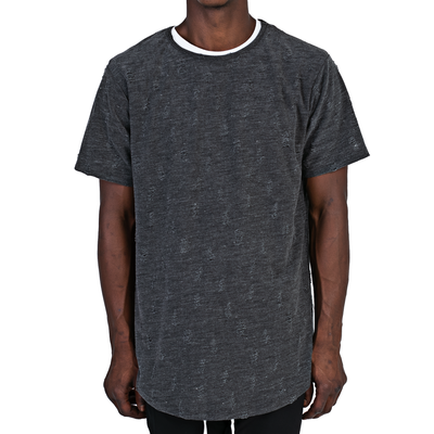 NOTCHED SCOOP HEM TEE