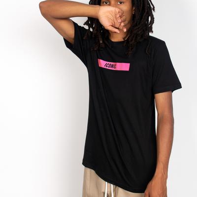 REFLECTIVE LOGO BAR TEE - BLACK