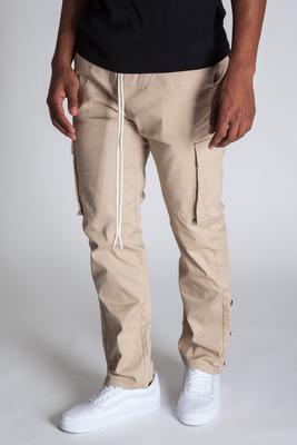 ANKLE SNAP CARGO PANT - KHAKI