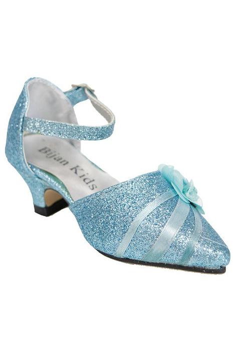 Light blue glitter shoes for girls