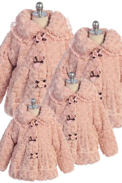 1880 Pink Plush Jacket/coat