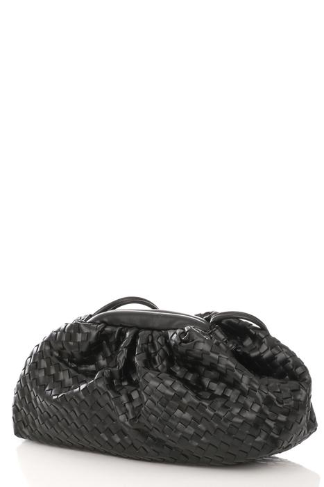 Faux Leather Tile Weave Bag