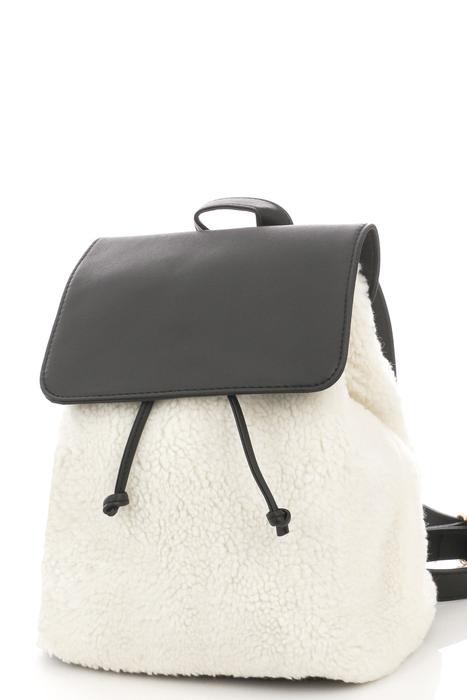 Top Flap Faux Fur Backpack