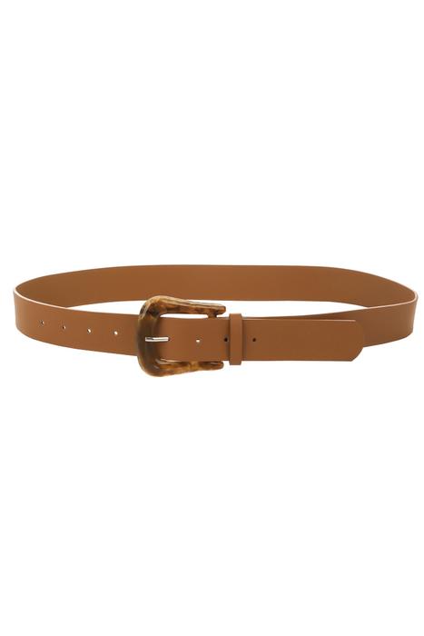Faux Leather Resin Buckle Belt