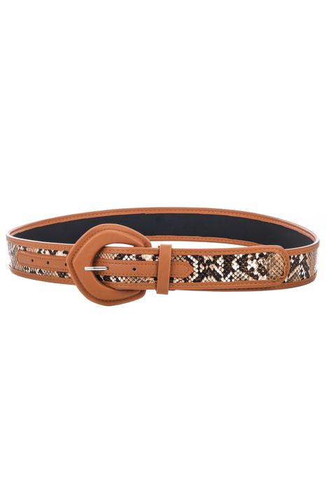 Faux Leather Animal Print Belt