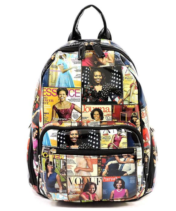Magazine Cover Collage Backpack OA2697 MULTIBLACK