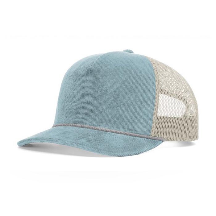 Richardson Unstructured Cotton Mesh Trucker Hat w/ Adjustable Snapback