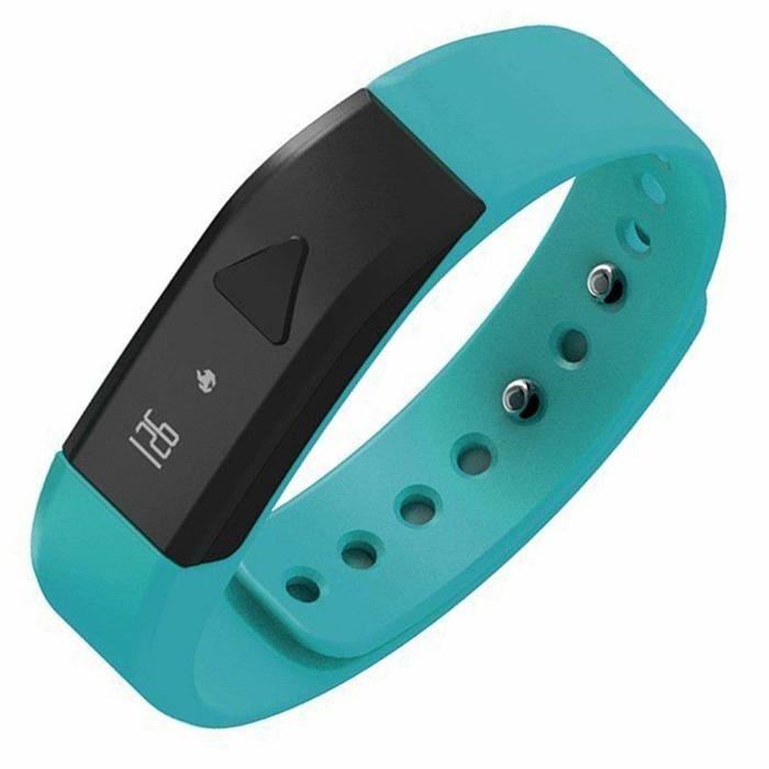 Bluetooth Activity I5 Smart Bracelet Wearable Smart Wristbands with Pedometer Sleep Tracker for IOS Android Phones (Green-blue)