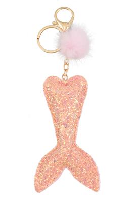 Glitter Mermaid Tail Keychain