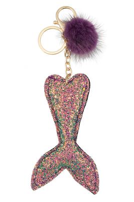 Glitter Mermaid Tail Keychain