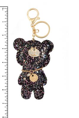 Glitter Teddy Bear Keychain