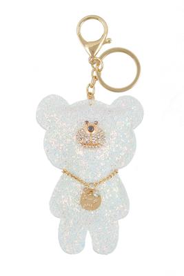 Glitter Teddy Bear Keychain