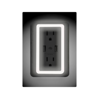 6 Port AC & 2 USB Swiviling Charging Station with Light