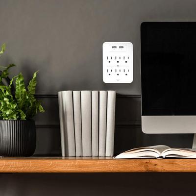 6 Port AC & 2 USB Charging Station