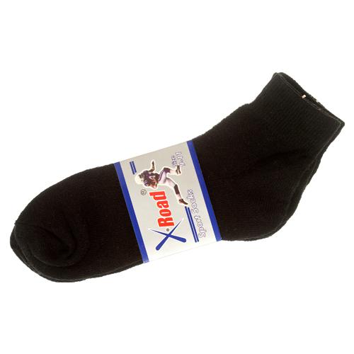 SPORT SOCKS MEN'2 PAIR ANKLE ALL BLACK 9-11