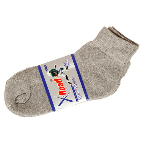 SPORT SOCKS MEN 2 PAIR ANKLE ALL GRAY 9-11