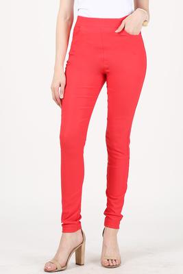 High rise skinny fit trousers