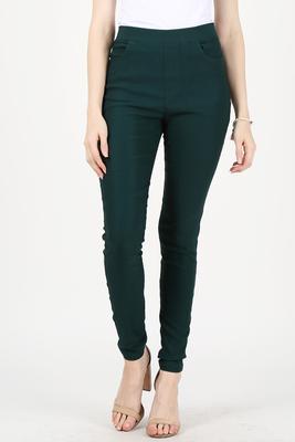 High rise skinny fit trousers