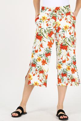 High rise print trousers