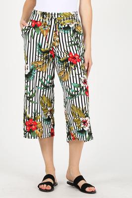 High rise print trousers
