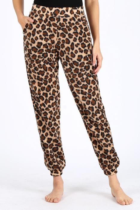 Fleece jogger pantswith side pockets