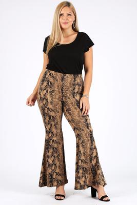 Snake print high waist pants