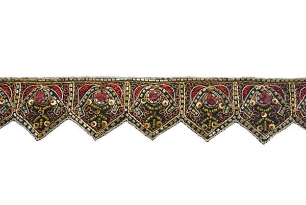 Beautiful Pentagon Shape Beaded Handmade Indian Trim