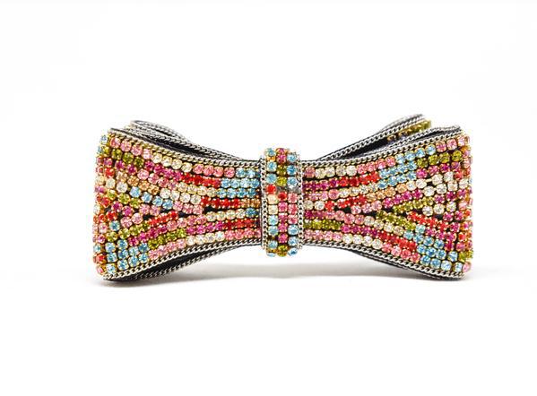 2”x 3 1/4” Multi-Color Rhinestone Bow