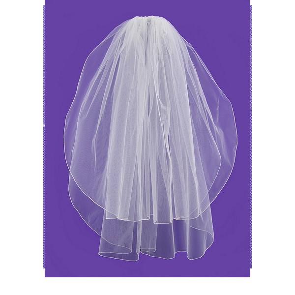 Two Layer Wedding Veil with Pencil Edge