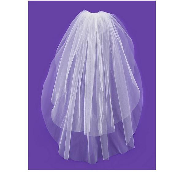 Two Layer Raw Edge Wedding Veil