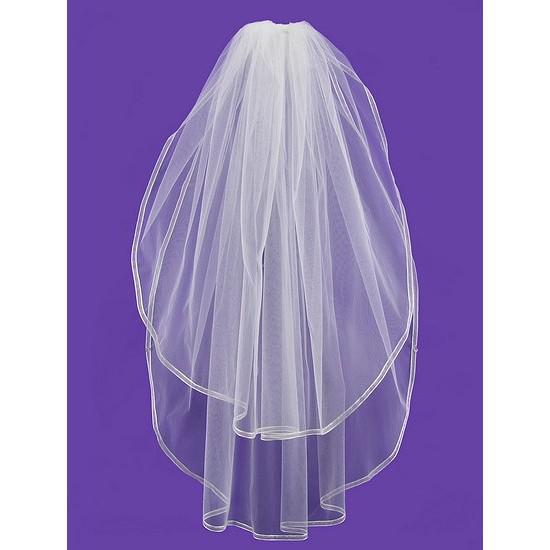 Wedding Veil with Ribbon Edge