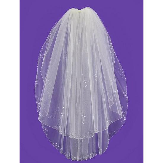 Sprinkled Beads Wedding Veil