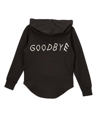 Black 'Goodbye' Extendo Hoodie