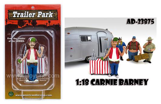 AMERICAN DIORAMA 1:18 TRAILER PARK - CARNIE BARNEY