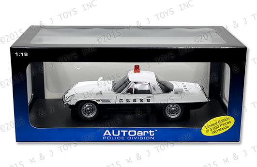 AUTO ART 1:18 POLICE DIVISION - MAZDA COSMO SPORT JAPANESE POLICE CAR (LIMITED EDITION)