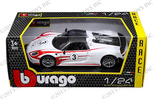BBURAGO 1:24 W/B RACE - PORSCHE 918 WEISSACH