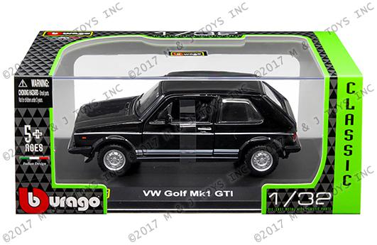 Bburago 1:32 Classic - 1979 Volkswagen Golf Mk1 GTI in Plastic Display Case