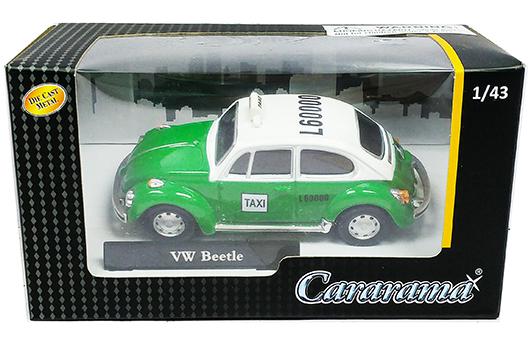 Cararama 1:43 Volkswagen Beetle Taxi (White/Green)