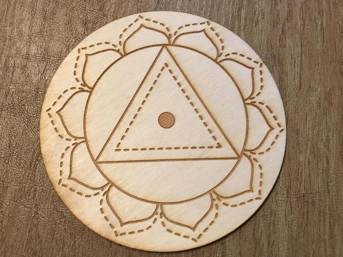 Solar Plexus Chakra Crystal Grid~14 Inch