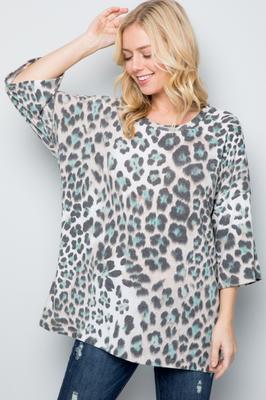 Leopard Oversized tunic top