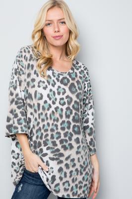 Leopard Oversized tunic top