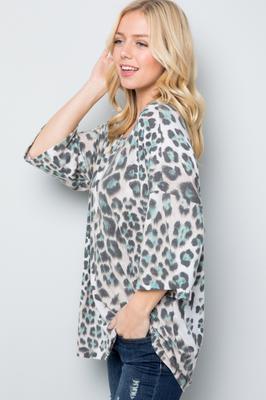 Leopard Oversized tunic top