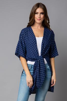 Short Sleeve Side Slit Open Cardigan
