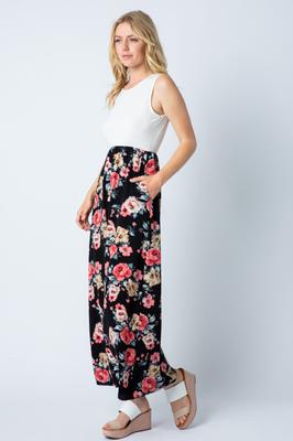 tank top floral print maxi dress