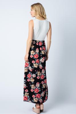 tank top floral print maxi dress